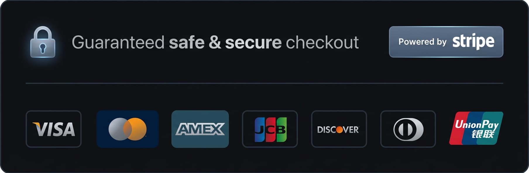 Pagos protegidos por Stripe
